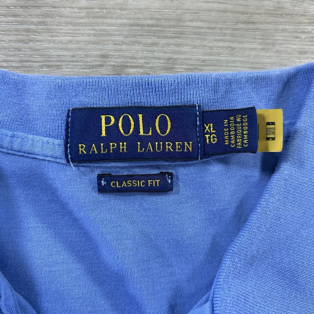 Polo Ralph Lauren XL Soft Golf Polo Classic Fit Short Sleeve Blue Flesh Pony - Picture 4 of 9
